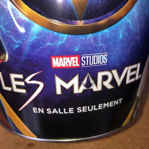 Marvel Studios The Marvels Movie Popcorn Tin 8x7.5” New Never Used - Picture 3 of 9